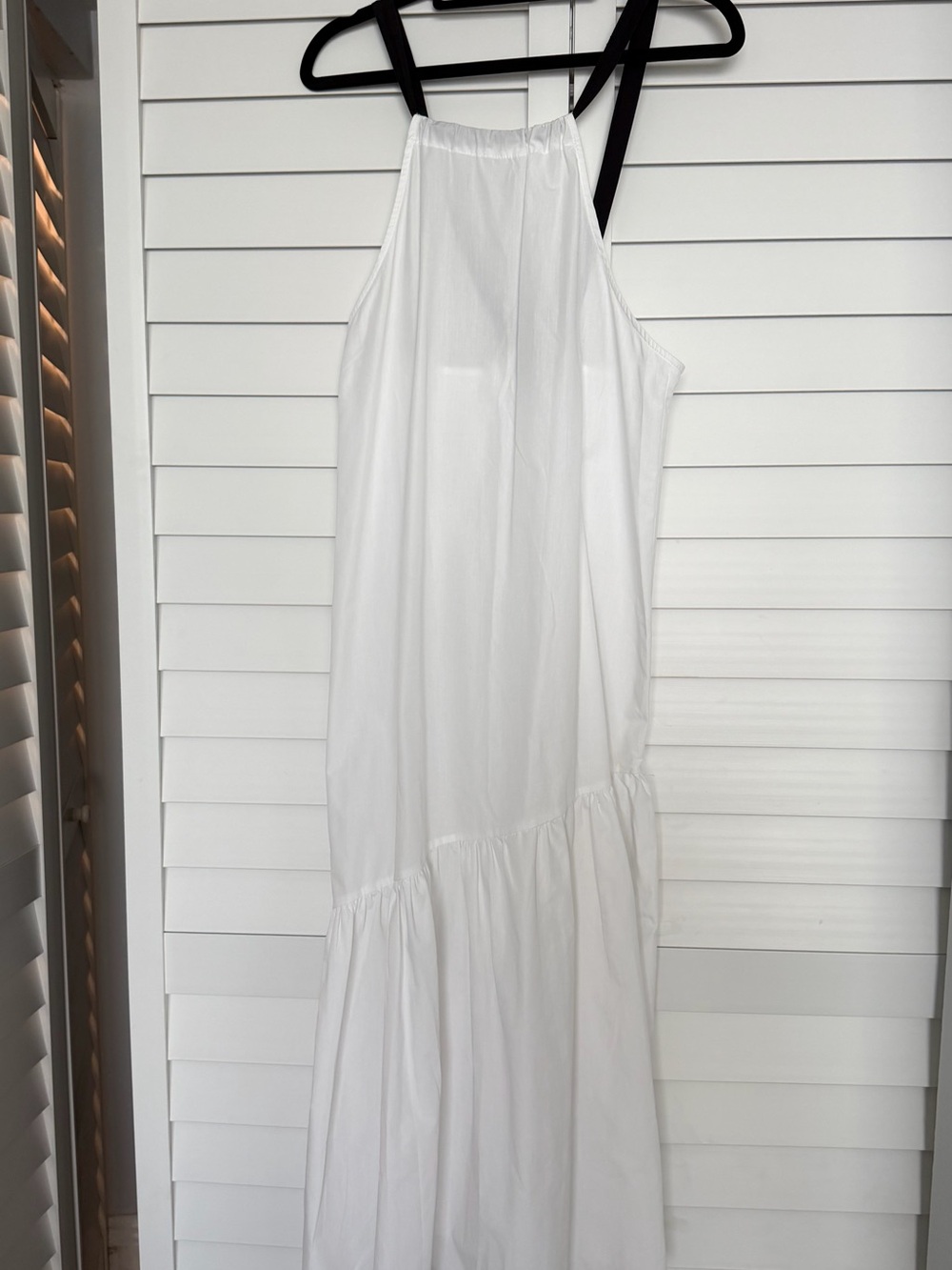 ASOS White Maxi Dress with Black Straps